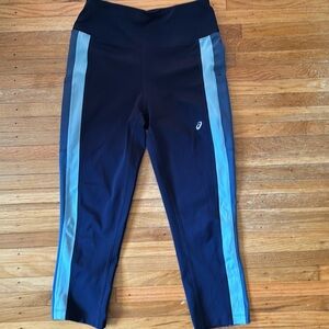 Blue ASICS capri leggings